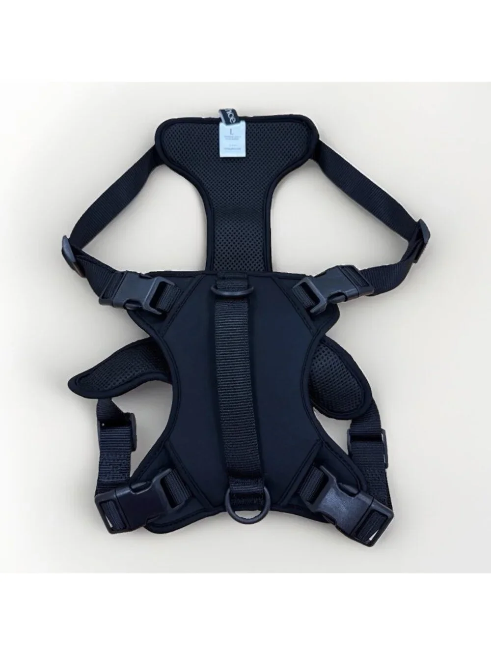 Quince Black Neoprene Double Panel Dog Harness for Large Dog